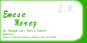 emese mercz business card